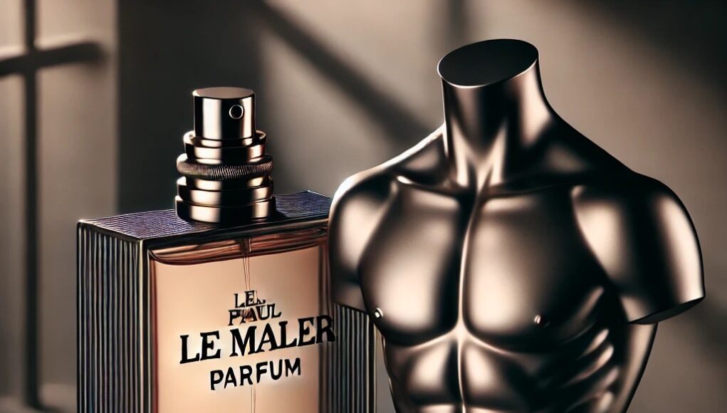 Jean Paul Gaultier Le Male Parfum bottle - A luxurious and iconic fragrance for men, showcasing the unique torso-shaped design.